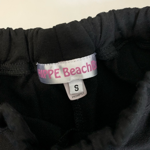 Raw Frayed Hem Lounge Shorts Black - Picture 2 of 4